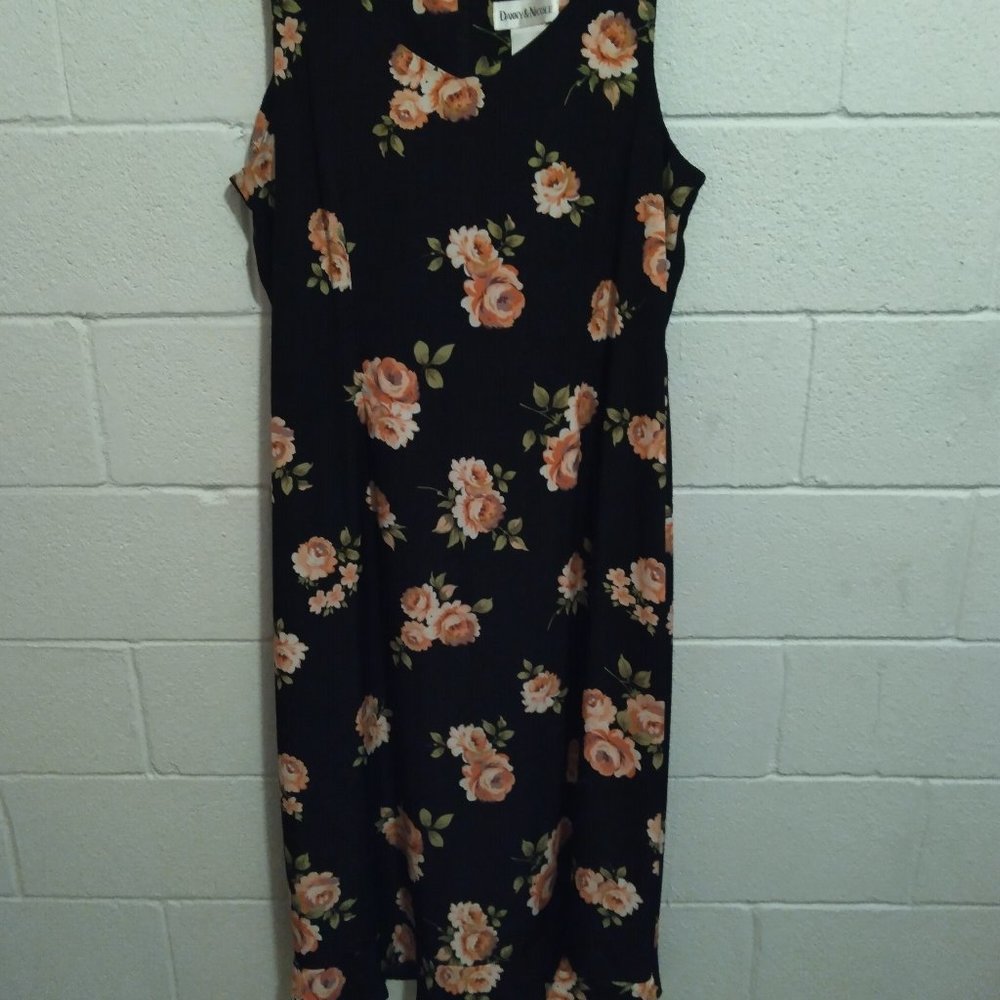 Black Floral casual dress